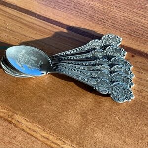 American Collection Guild 6 Souvenir Spoons East Coast